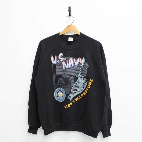 Vintage US United States Navy USS Yellowstone Sweatshirt XL - Picture 1 of 7